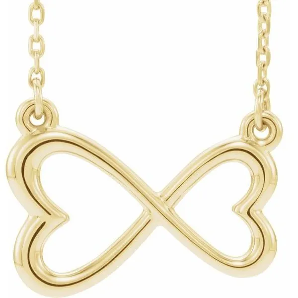 Infinity-Inspired Heart Necklace Long Jewelers Chesapeake, VA
