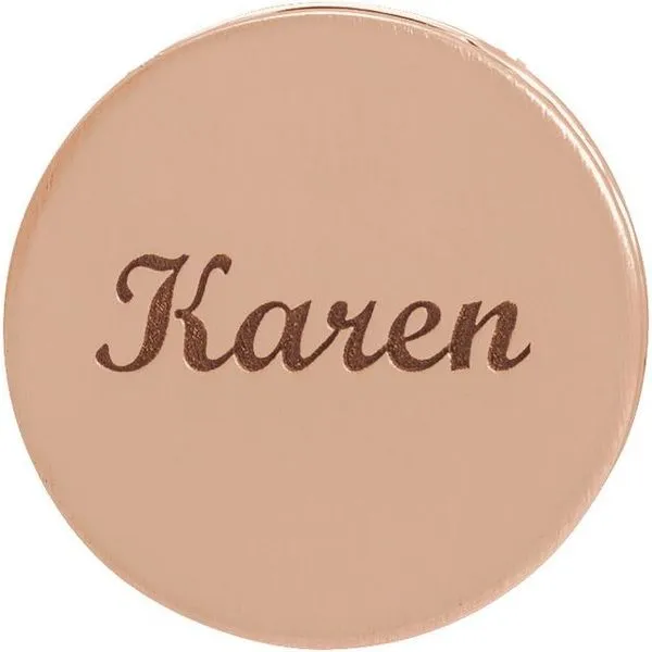 Engravable Disc Pendant Image 3 Long Jewelers Chesapeake, VA