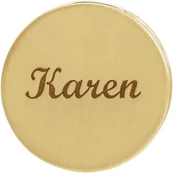 Engravable Disc Pendant Image 3 Scirto's Jewelry Lockport, NY