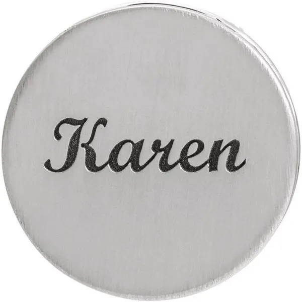 Engravable Disc Pendant Image 3 Arnold's Jewelry and Gifts Logansport, IN