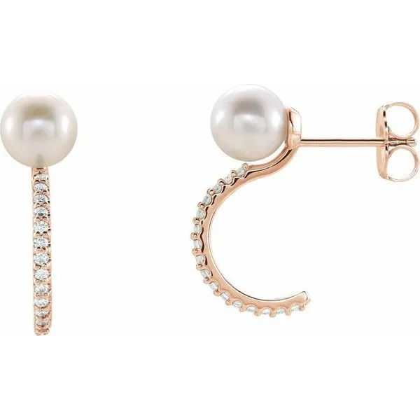 Pearl Hoop Earrings Long Jewelers Chesapeake, VA