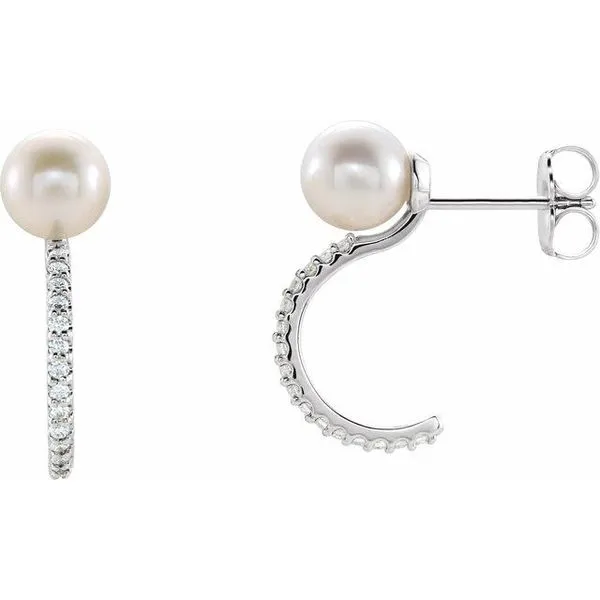Pearl Hoop Earrings J. Meredith Jewelers Delafield, WI