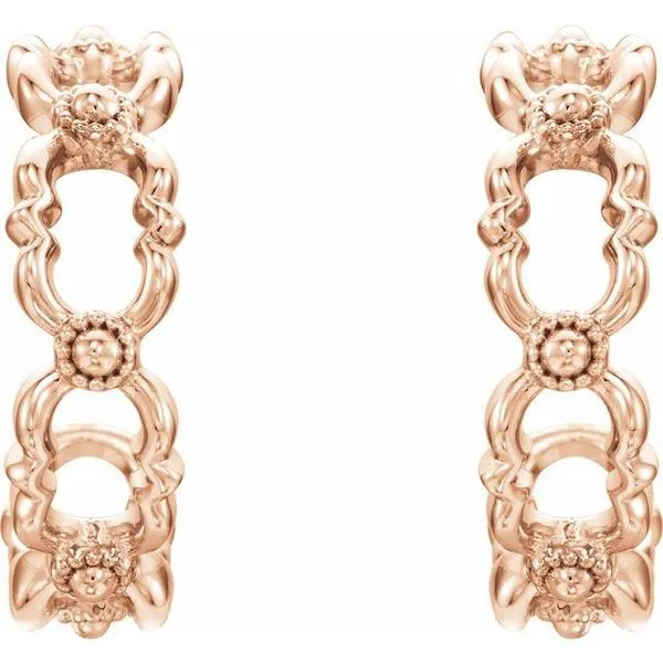 Quatrefoil Hoop Earrings Image 2 Long Jewelers Chesapeake, VA