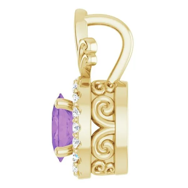 Halo-Style Pendant Image 3 Becky Beck's Jewelry DeKalb, IL