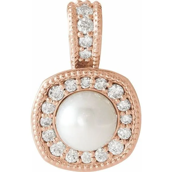 Halo-Style Pearl Pendant Hopman Jewelers Elkhart, IN