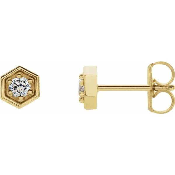 Hexagon Earrings Hopman Jewelers Elkhart, IN