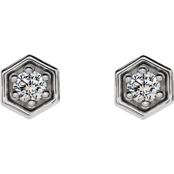 Hexagon Earrings Image 2 J. Meredith Jewelers Delafield, WI