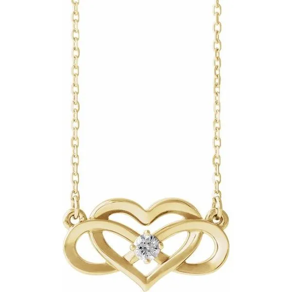 Accented Infinity-Inspired Heart Necklace Rasmussen Jewelers Spanish Fork, UT