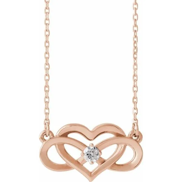 Accented Infinity-Inspired Heart Necklace Rasmussen Jewelers Spanish Fork, UT