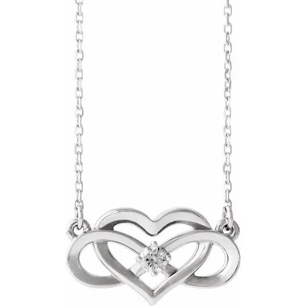Accented Infinity-Inspired Heart Necklace Hopman Jewelers Elkhart, IN