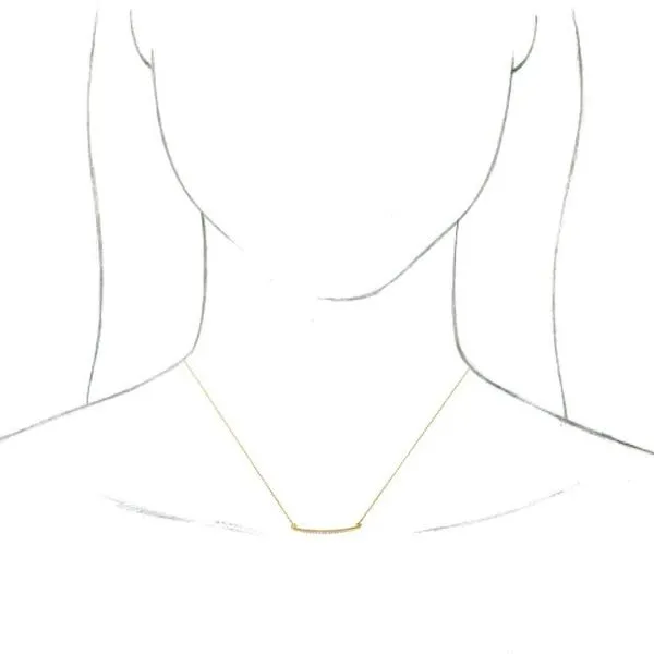 Curved Bar Necklace Image 3 Hopman Jewelers Elkhart, IN