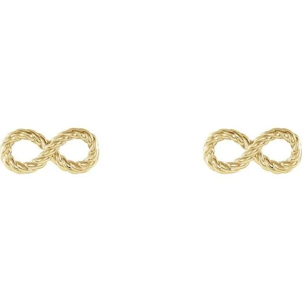 Infinity-Inspired Rope Earrings Image 2 Scirto's Jewelry Lockport, NY