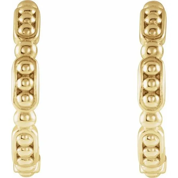 Beaded Hoop Earrings Image 2 James & Williams Jewelers Berwyn, IL