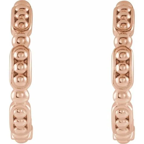 Beaded Hoop Earrings Image 2 Scirto's Jewelry Lockport, NY