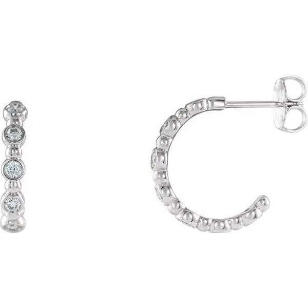 Accented Beaded Hoop Earrings Scirto's Jewelry Lockport, NY