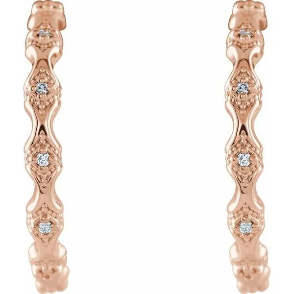 Accented Hoop Earrings Image 2 Michael's Jewelry North Wilkesboro, NC