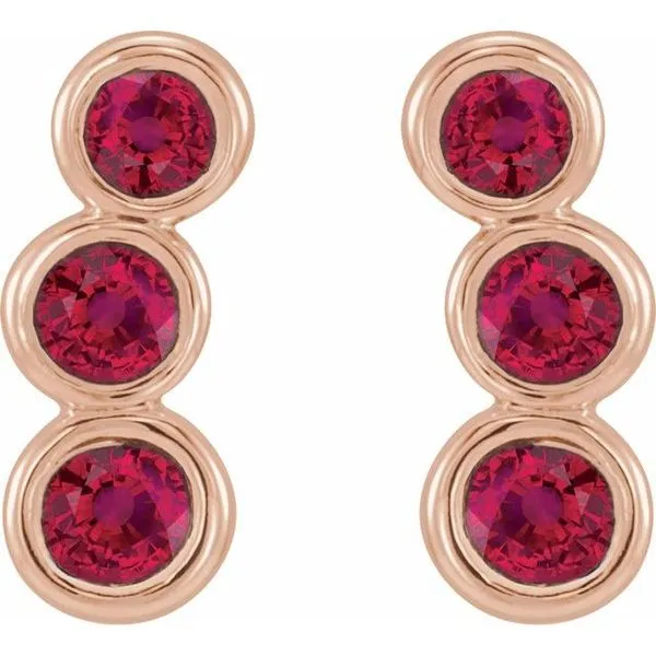 Three-Stone Ear Climbers Image 2 Milan's Jewelry Inc Sarasota, FL