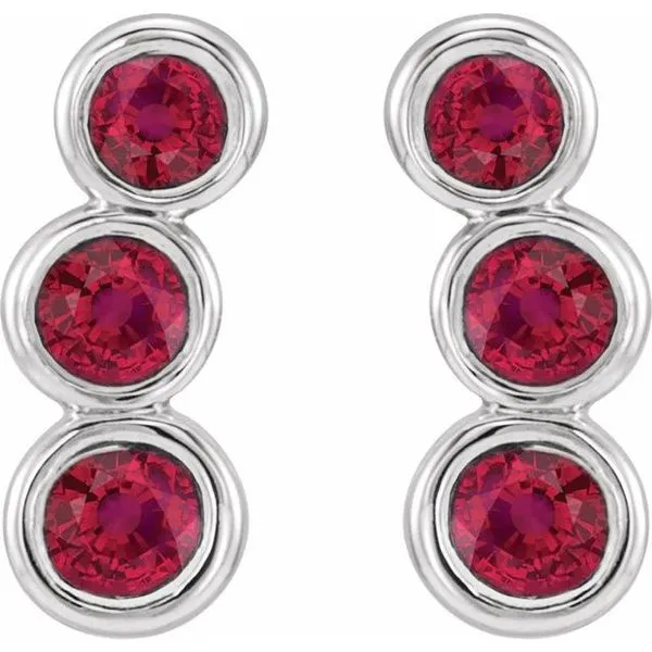 Three-Stone Ear Climbers Image 2 Moseley Diamond Showcase Inc Lexington, SC