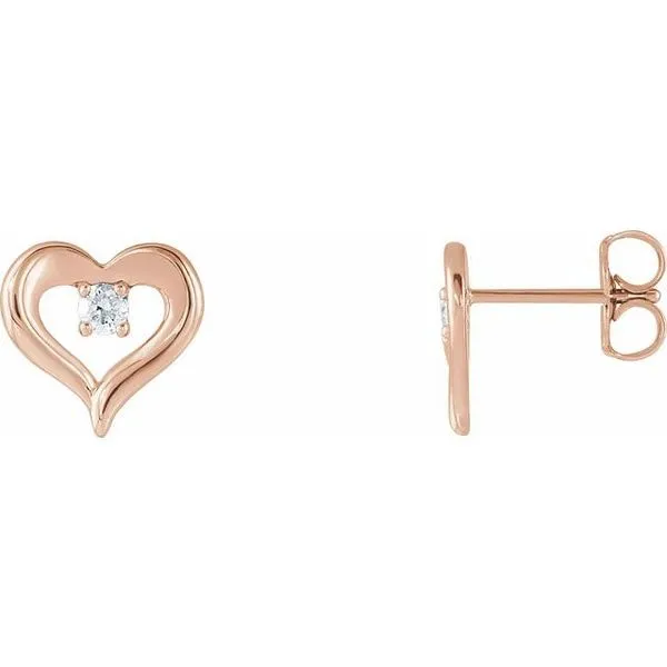 Accented Heart Earrings Hart's Jewelers Grants Pass, OR