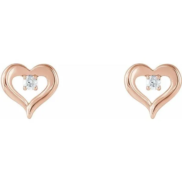 Accented Heart Earrings Image 2 Rasmussen Jewelers Spanish Fork, UT