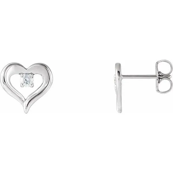 Accented Heart Earrings Hart's Jewelers Grants Pass, OR