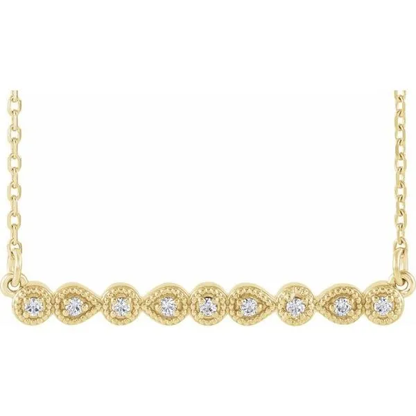 Accented Milgrain Bar Necklace Rasmussen Jewelers Spanish Fork, UT