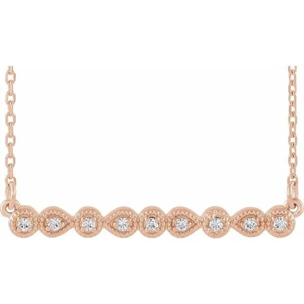 Accented Milgrain Bar Necklace Hopman Jewelers Elkhart, IN