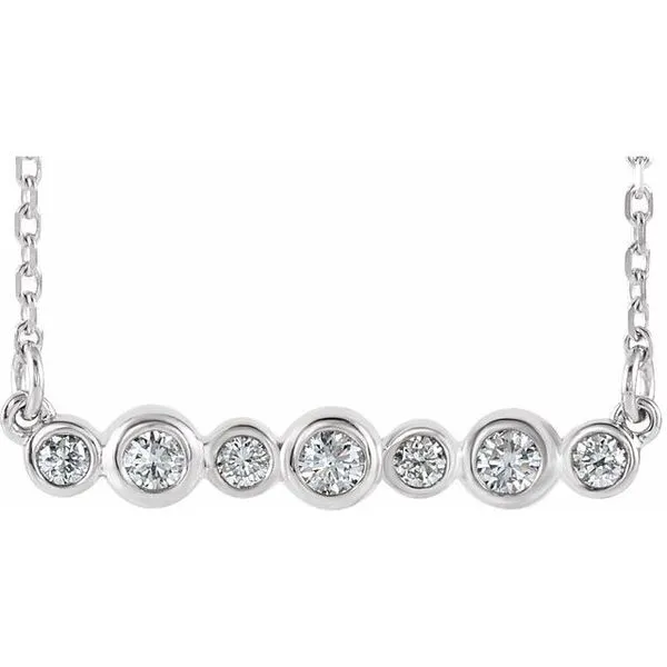 Bezel-Set Bar Necklace Rasmussen Jewelers Spanish Fork, UT