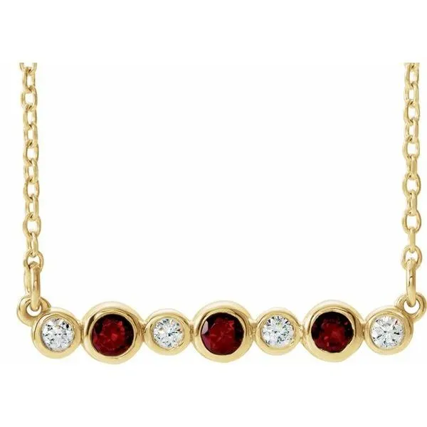 Bezel-Set Bar Necklace Hart's Jewelers Grants Pass, OR