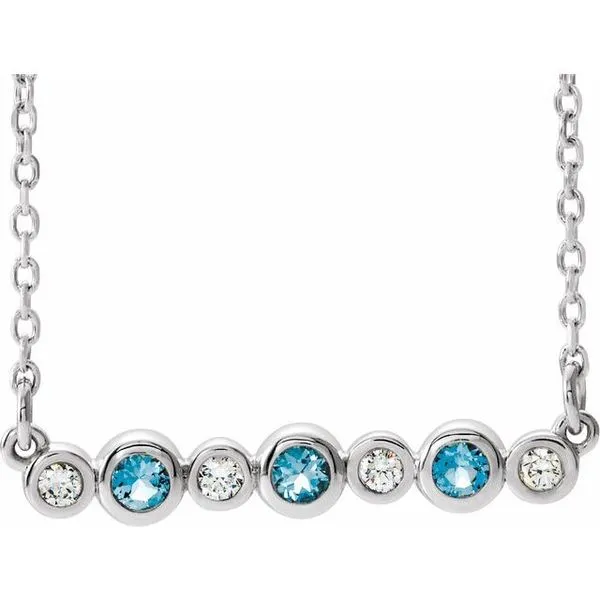 Bezel-Set Bar Necklace McCoy Jewelers Bartlesville, OK