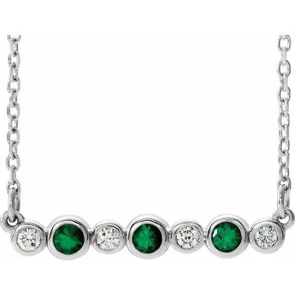 Bezel-Set Bar Necklace Hart's Jewelers Grants Pass, OR
