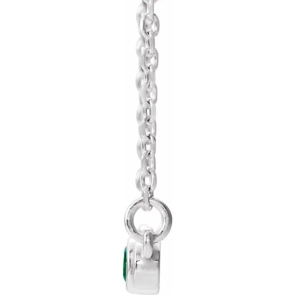Bezel-Set Bar Necklace Image 2 Scirto's Jewelry Lockport, NY