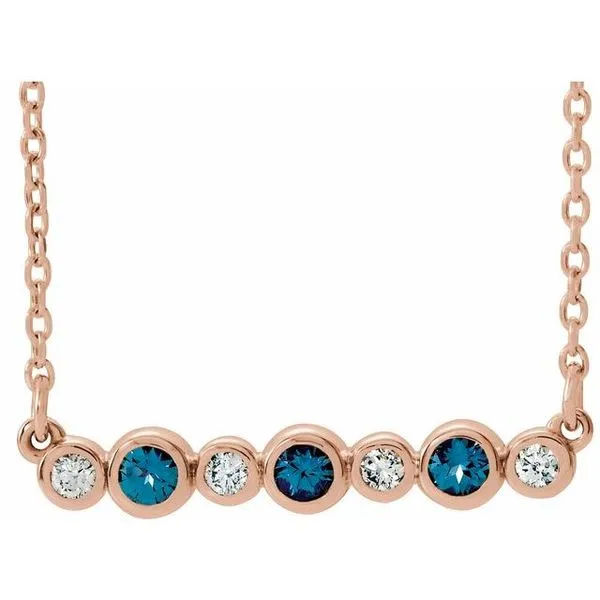 Bezel-Set Bar Necklace Hart's Jewelers Grants Pass, OR