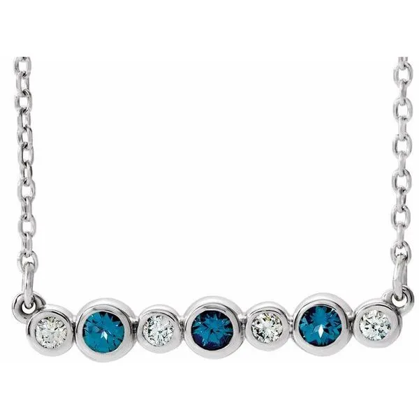 Bezel-Set Bar Necklace Hart's Jewelers Grants Pass, OR