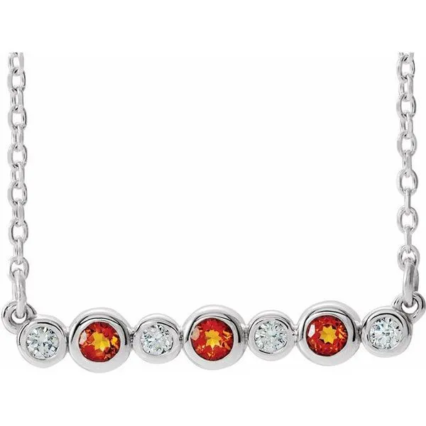 Bezel-Set Bar Necklace Hart's Jewelers Grants Pass, OR