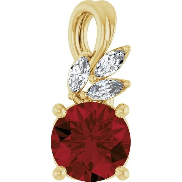 Accented Floral Pendant Diny's Jewelers Middleton, WI