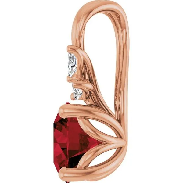 Accented Floral Pendant Image 3 Scirto's Jewelry Lockport, NY