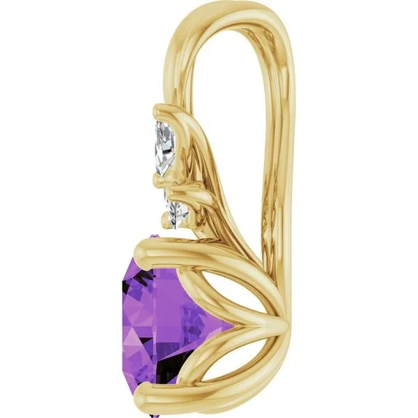 Accented Floral Pendant Image 3 Becky Beck's Jewelry DeKalb, IL