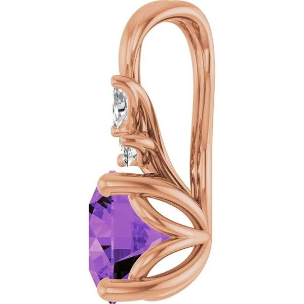 Accented Floral Pendant Image 3 Hart's Jewelers Grants Pass, OR