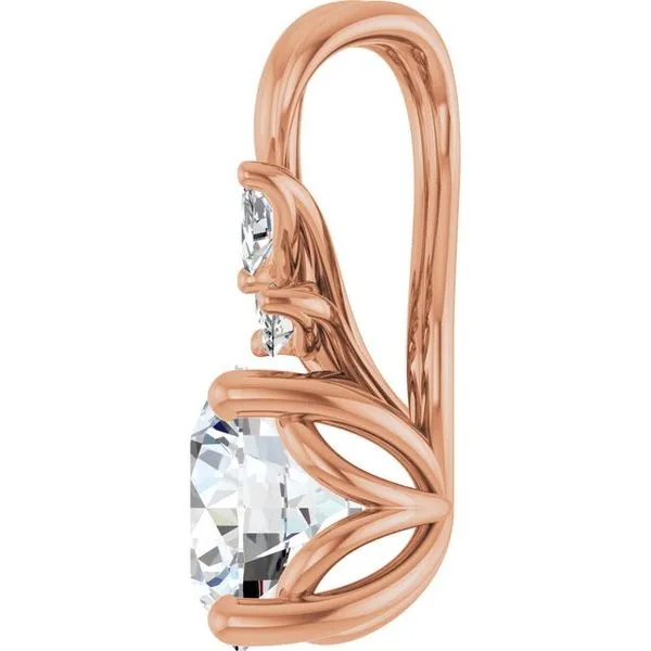 Accented Floral Pendant Image 2 Bauble Patch Jewelers Comstock Park, MI