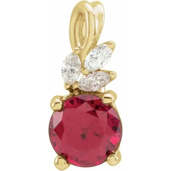 Accented Floral Pendant Hopman Jewelers Elkhart, IN