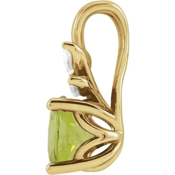 Accented Floral Pendant Image 2 Becky Beck's Jewelry DeKalb, IL