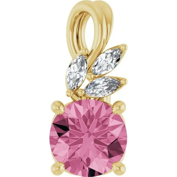 Accented Floral Pendant Long Jewelers Chesapeake, VA