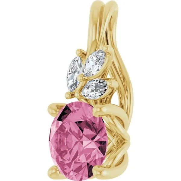 Accented Floral Pendant Image 2 Arnold's Jewelry and Gifts Logansport, IN