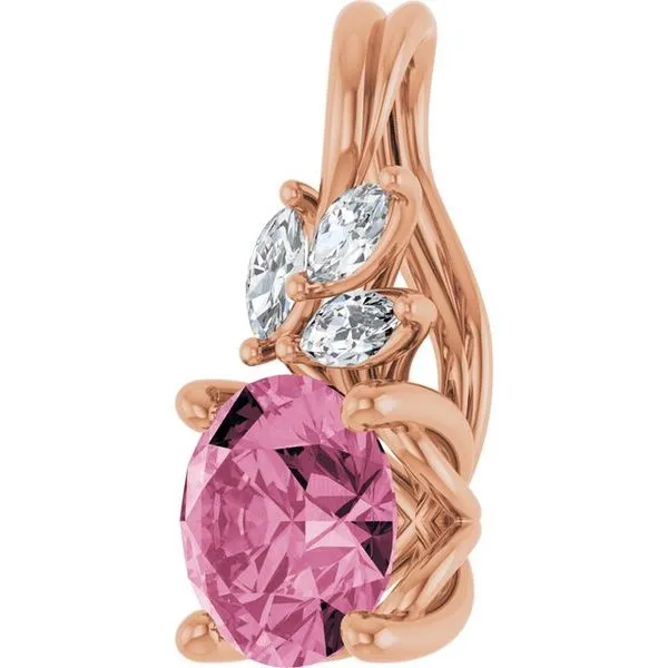 Accented Floral Pendant Image 2 Michael's Jewelry North Wilkesboro, NC