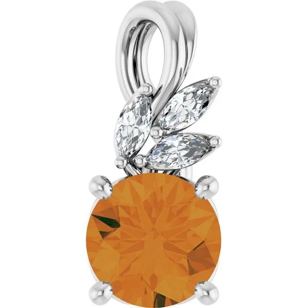 Accented Floral Pendant Hopman Jewelers Elkhart, IN