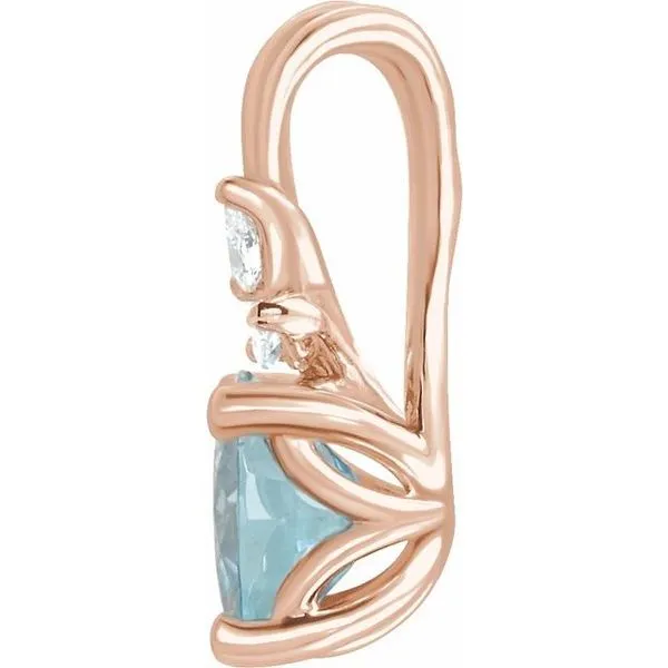 Accented Floral Pendant Image 2 Hopman Jewelers Elkhart, IN