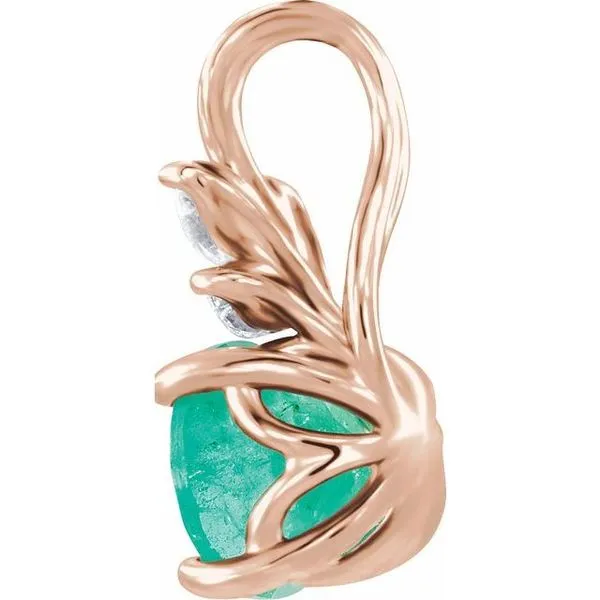 Accented Floral Pendant Image 2 Becky Beck's Jewelry DeKalb, IL