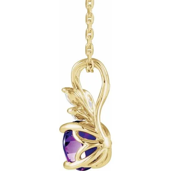 Accented Floral Necklace Image 2 The Diamond Shop, Inc. Lewiston, ID