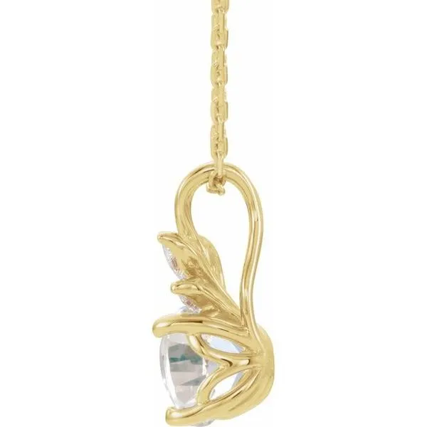 Accented Floral Necklace Image 2 Scirto's Jewelry Lockport, NY